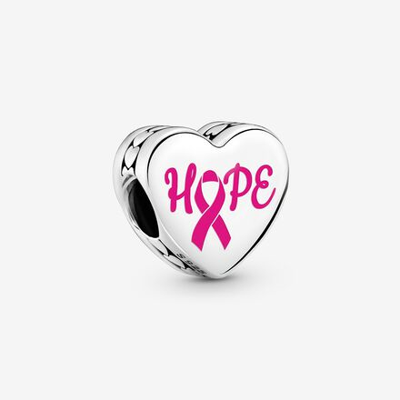 Pandora Moments Silver Hope Pink Ribbon Charm