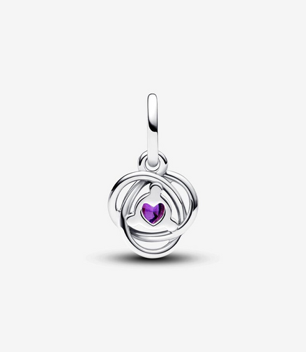 Pandora Moments February Purple Eternity Circle Dangle Charm