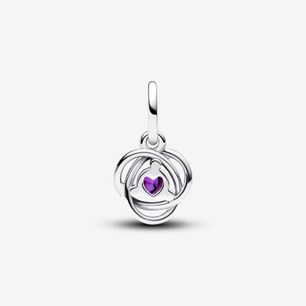 Pandora Moments February Purple Eternity Circle Dangle Charm