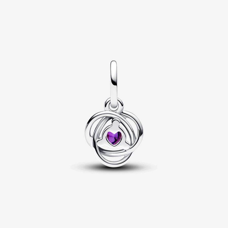 Pandora Moments February Purple Eternity Circle Dangle Charm