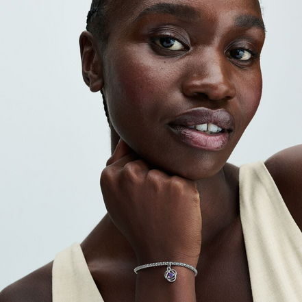 Pandora Moments February Purple Eternity Circle Dangle Charm