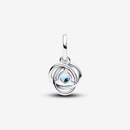 Pandora Moments March Sea Aqua Blue Eternity Circle Dangle Charm