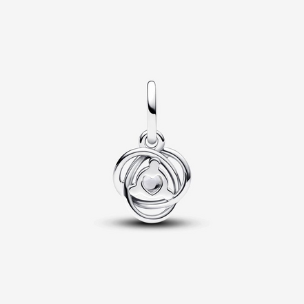Pandora Moments April Clear Eternity Circle Dangle Charm