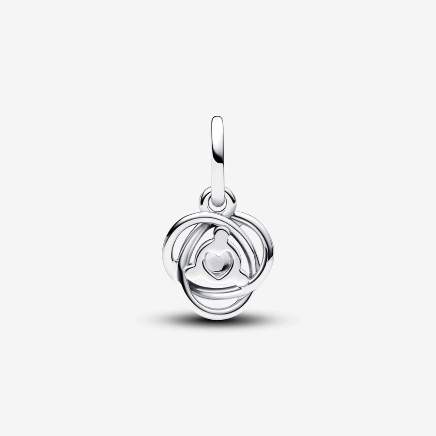 Pandora Moments April Clear Eternity Circle Dangle Charm