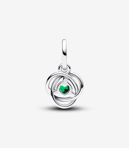 Pandora Moments May Royal Green Eternity Circle Dangle Charm