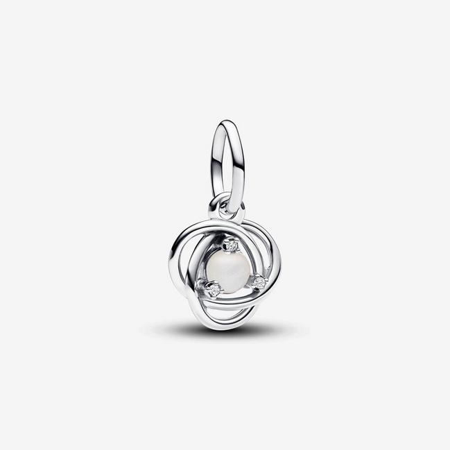 Pandora Moments June White Eternity Circle Dangle Charm