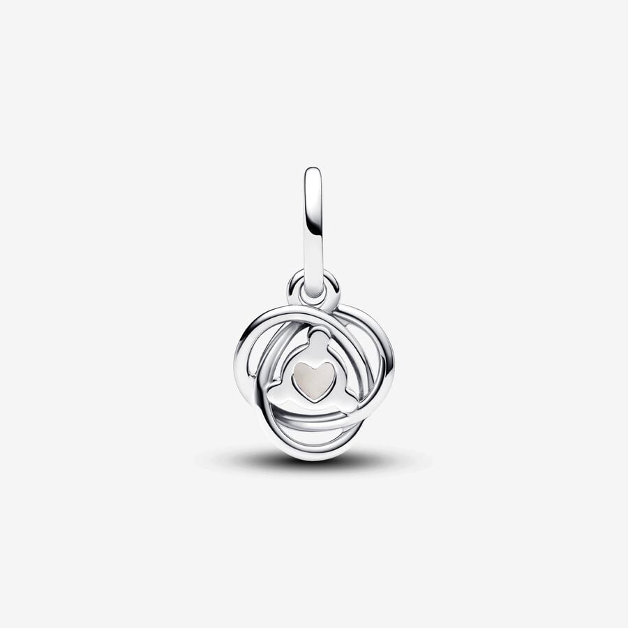 Pandora Moments June White Eternity Circle Dangle Charm