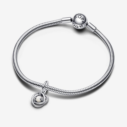 Pandora Moments June White Eternity Circle Dangle Charm