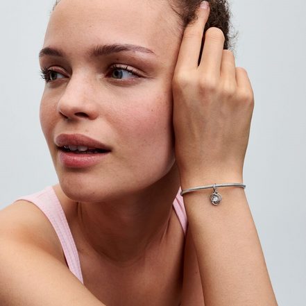 Pandora Moments June White Eternity Circle Dangle Charm