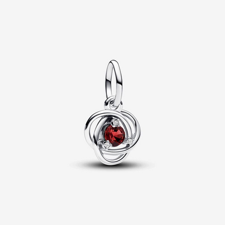 Pandora Moments July True Red Eternity Circle Dangle Charm
