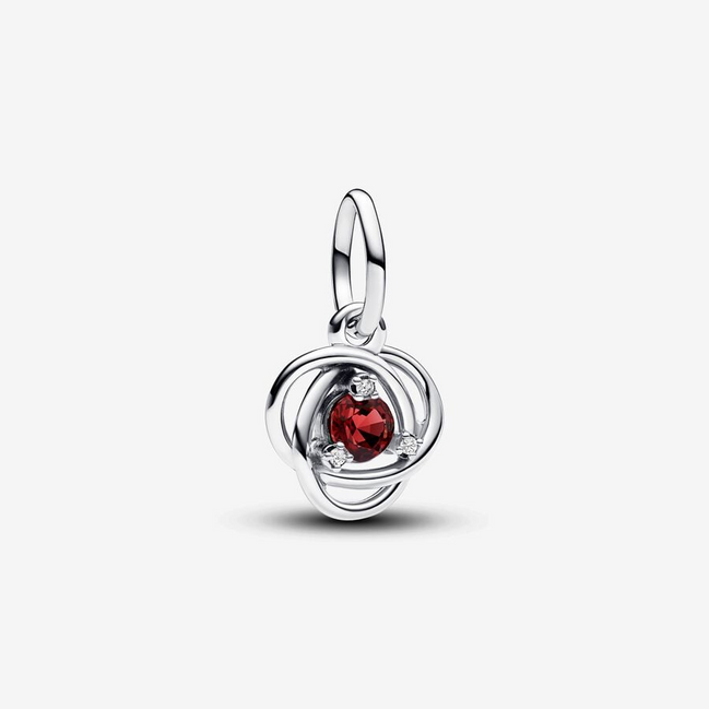 Pandora Moments July True Red Eternity Circle Dangle Charm