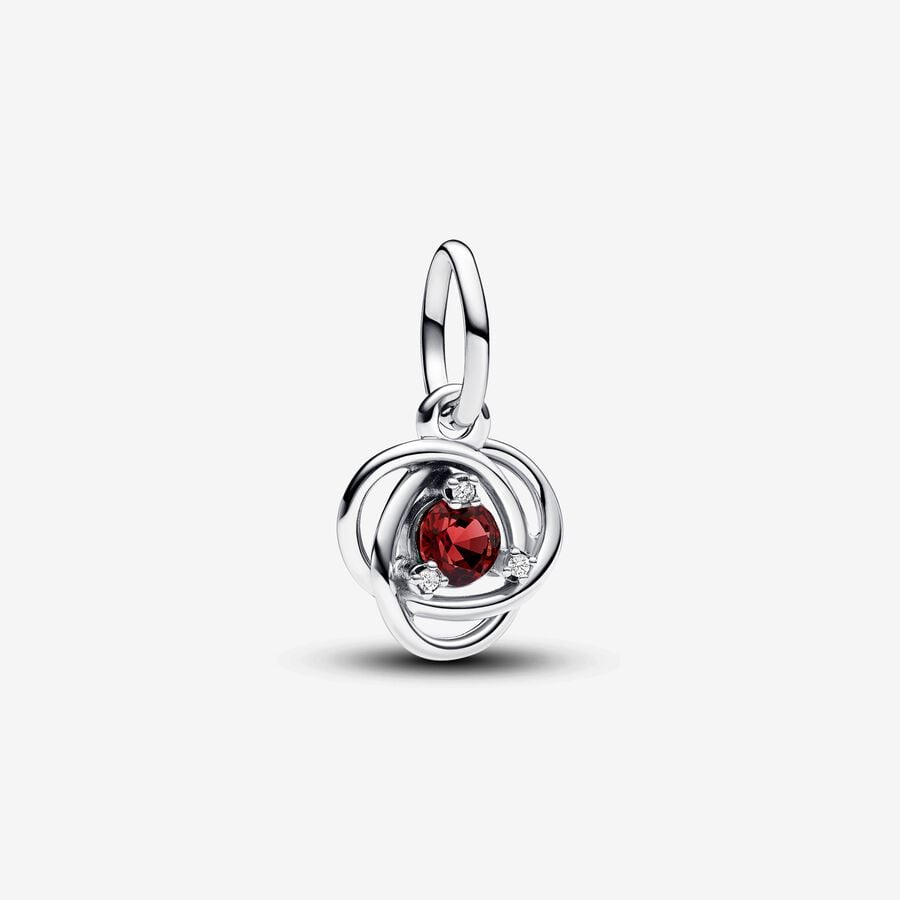 Pandora Moments July True Red Eternity Circle Dangle Charm