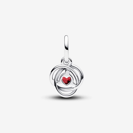 Pandora Moments July True Red Eternity Circle Dangle Charm