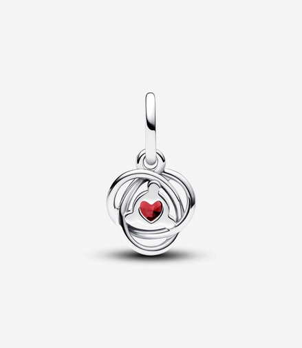 Pandora Moments July True Red Eternity Circle Dangle Charm