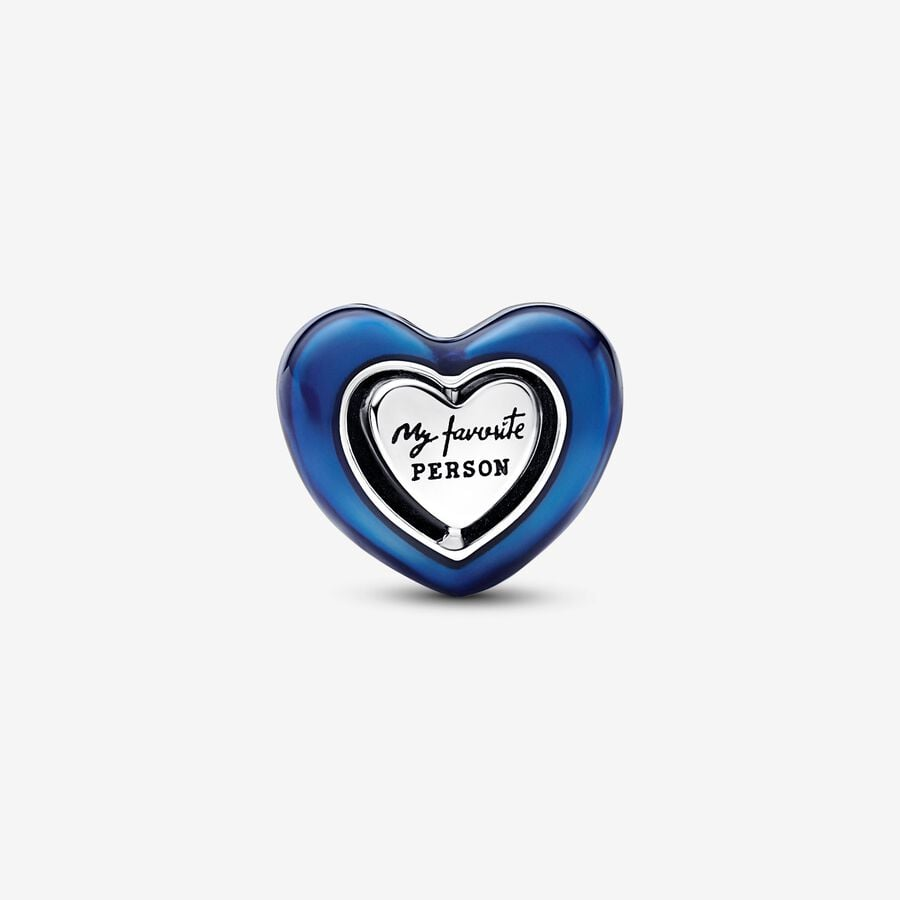 Pandora Moments Blue Spinnable Heart Charm