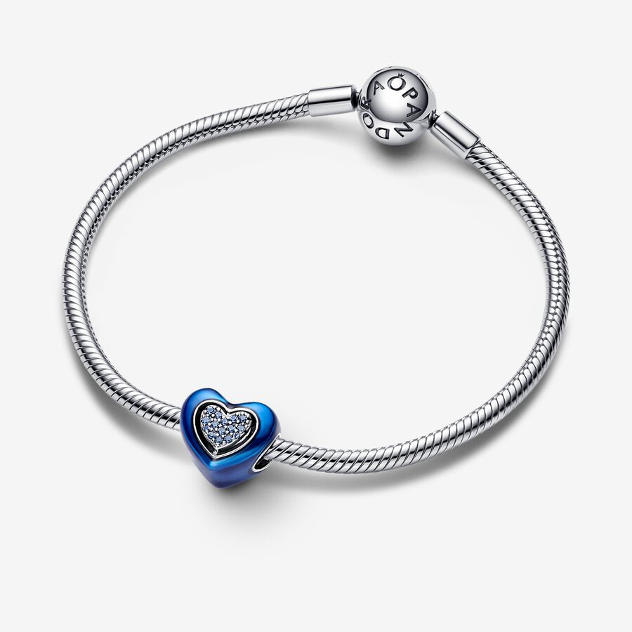 Pandora Moments Blue Spinnable Heart Charm