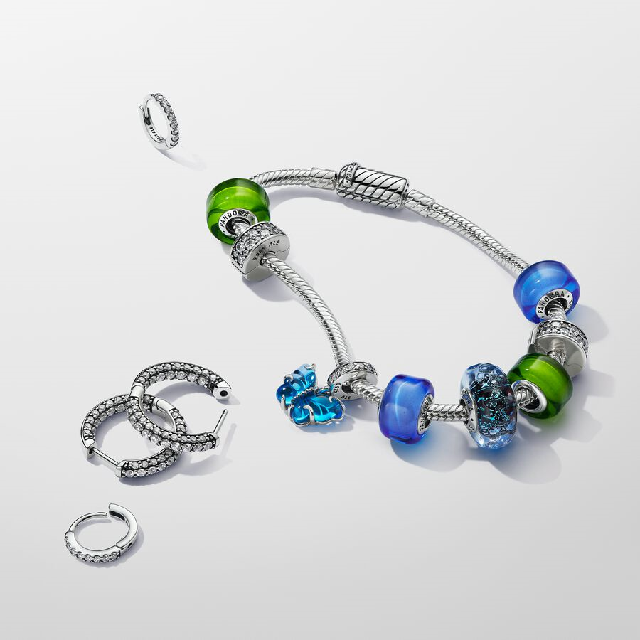 Pandora Moments Blue Mini Murano Glass Charm