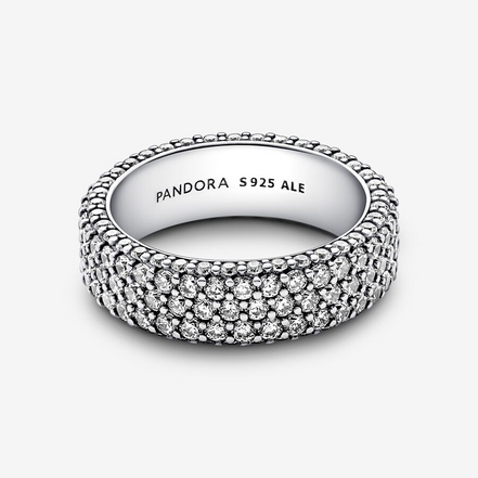 Pandora Timeless Pavé Triple-Row Ring Size 7