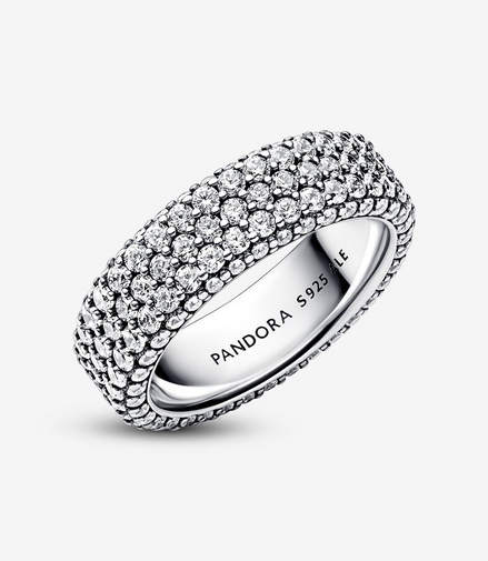 Pandora Timeless Pavé Triple-Row Ring Size 7