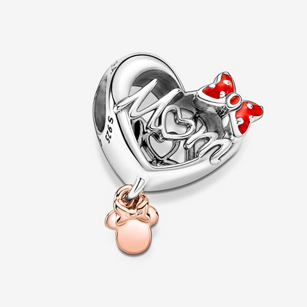 Pandora Disney Minnie Mouse Mom Heart Charm