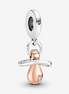 Pandora Moments Two-Tone Baby Pacifier Dangle Charm