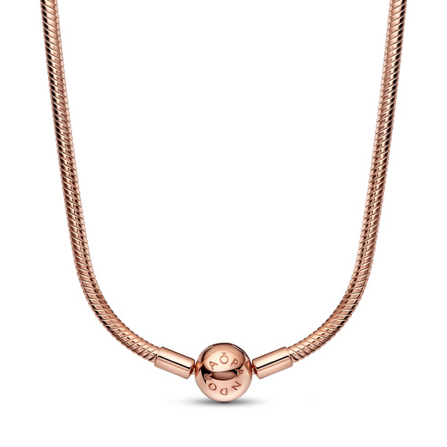 Pandora Moments Rose Iconic Snake Chain Necklace 50 cm