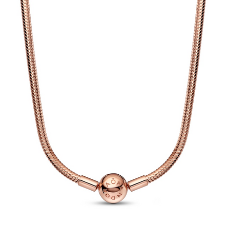 Pandora Moments Rose Iconic Snake Chain Necklace 50 cm