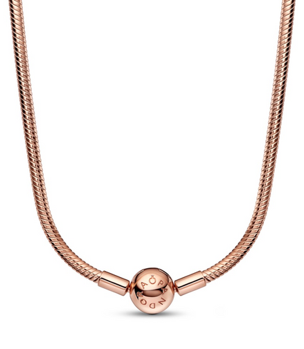 Pandora Moments Rose Iconic Snake Chain Necklace 50 cm