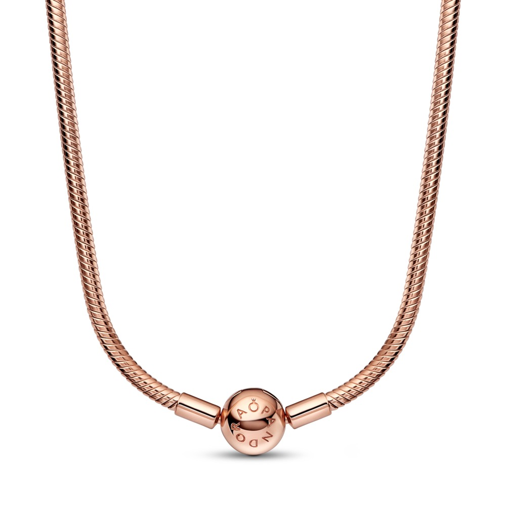 Pandora Moments Rose Snake Chain Necklace 45 cm