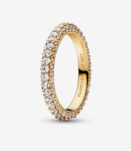 Pandora Timeless Pave'  Single-Row Ring Size 4.5