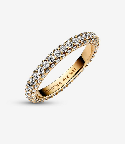 Pandora Timeless Pave'  Single-Row Ring Size 7.5