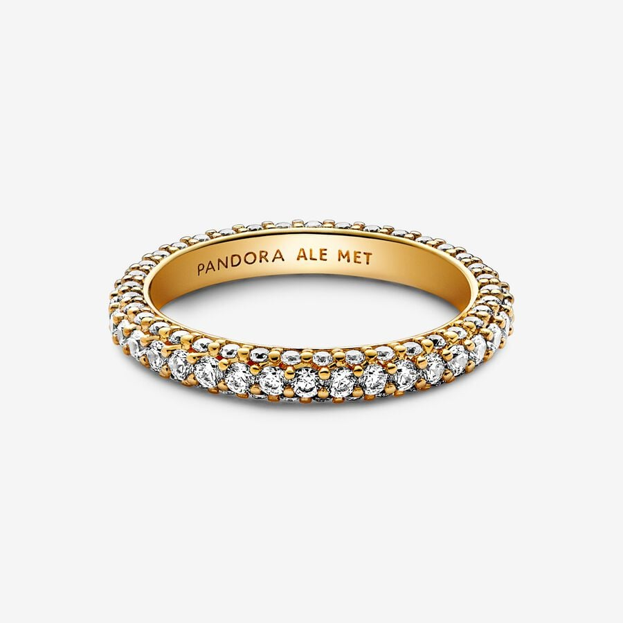 Pandora Timeless Pave'  Single-Row Ring Size 5