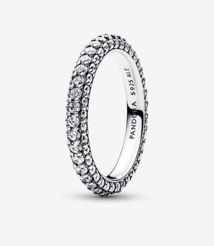 Pandora Timeless Pave'  Single Row Ring Size 6