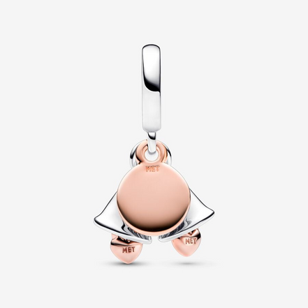 Pandora Moments Two-Tone  Wedding Bells Double Dangle