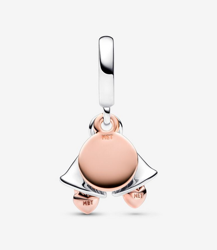 Pandora Moments Two-Tone  Wedding Bells Double Dangle