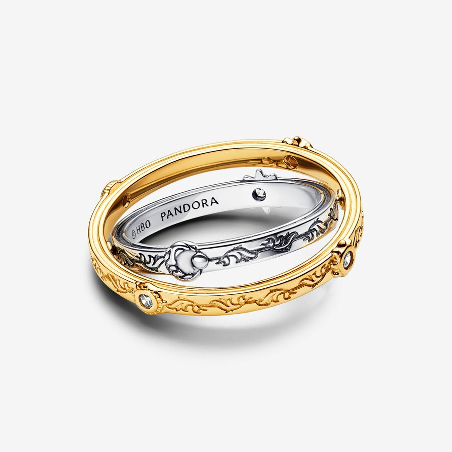 Pandora Game of Thrones Spinning Astrolabe Ring Size 6