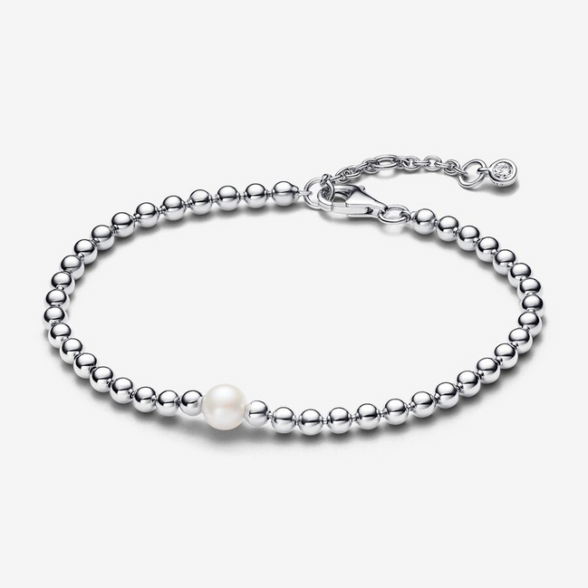 Pandora Timeless Treated Freshwater Cultured Pearl & Beads Bracelet Size 20