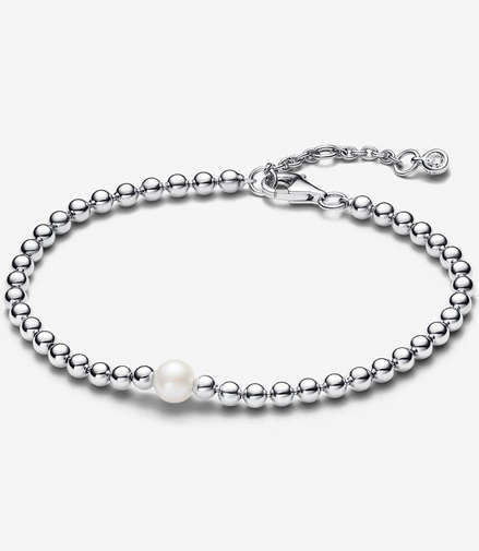 Pandora Timeless Treated Freshwater Cultured Pearl & Beads Bracelet Size 20