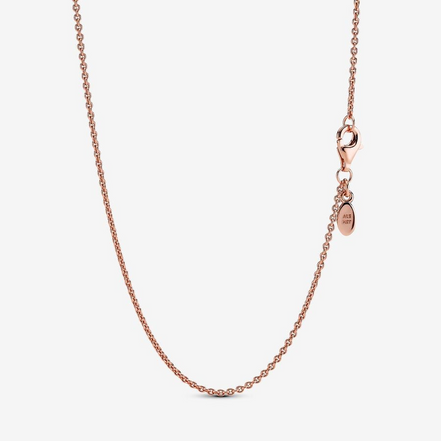 Pandora Moments Adjustable Classic Cable Chain Necklace Rose 90 cm