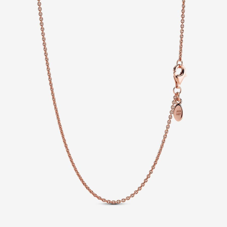 Pandora Moments Adjustable Classic Cable Chain Necklace Rose 90 cm