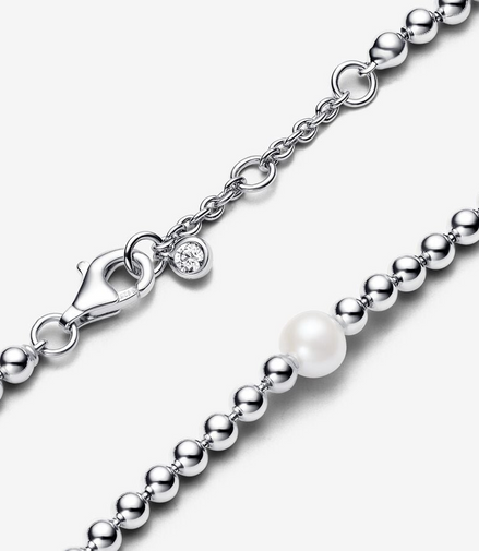 Pandora Timeless Treated Freshwater Cultured Pearl & Beads Bracelet Size 20