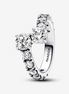 Pandora Timeless Sparkling Overlapping Band Ring Size 6
