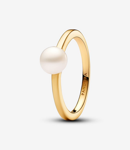 Pandora Essence Treated Freshwater Cultured Pearl Ring Size 7