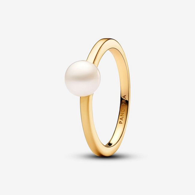 Pandora Essence Treated Freshwater Cultured Pearl Ring Size 6