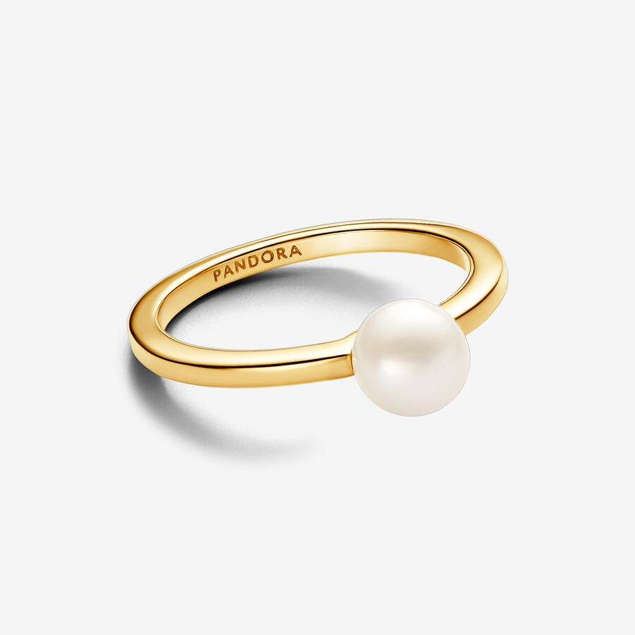 Pandora Essence Treated Freshwater Cultured Pearl Ring Size 6