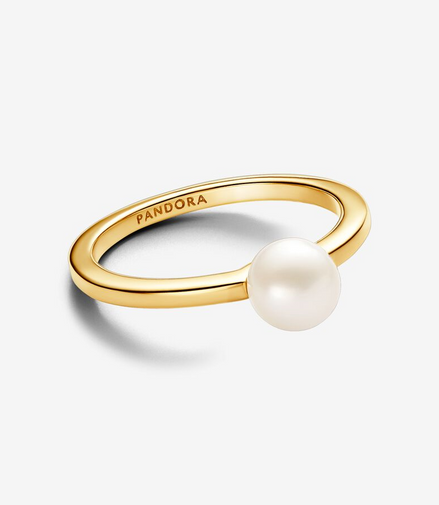 Pandora Essence Treated Freshwater Cultured Pearl Ring Size 6
