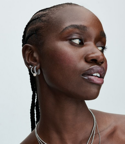 Pandora Essence Treated Freshwater Cultured Pearl & Pavé Hoop Earrings