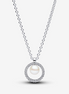 Pandora Timeless Treated Freshwater Cultured Pearl & Pavé Collier Necklace