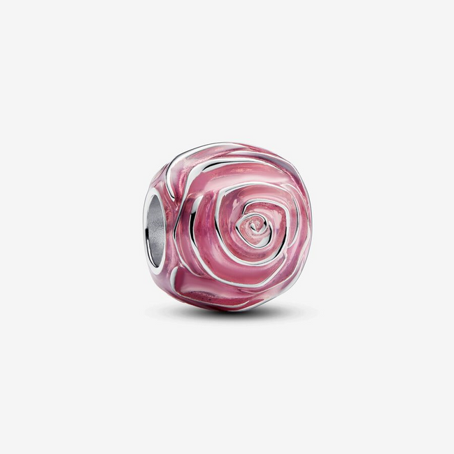 Pandora Moments Pink Rose In Bloom Charm