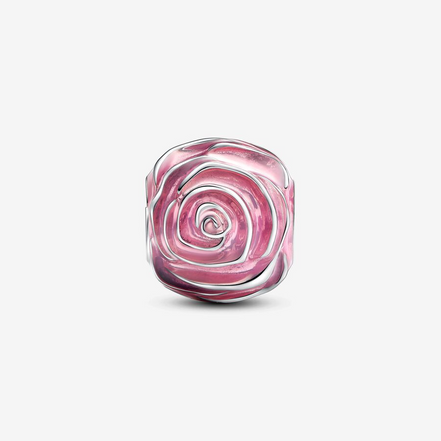 Pandora Moments Pink Rose In Bloom Charm